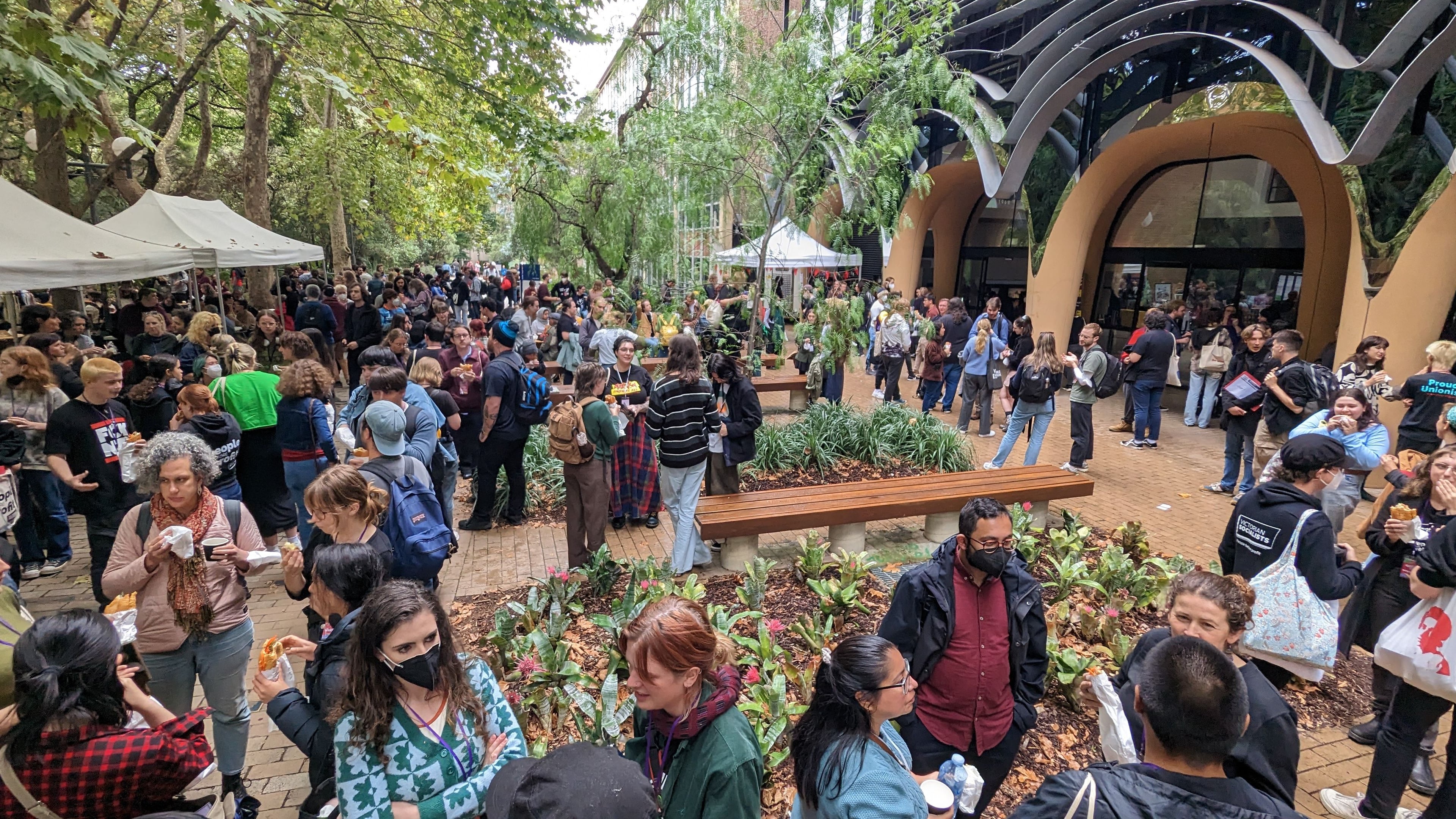 Hanging out during the lunch break